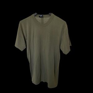 90's Rothco Olive Green Military T-Shirt Made in USA Crew Size Large Distressed